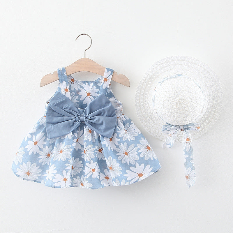 Wholesale Baby Girls 0-3 Years Old With Hats Printed Cotton Baby Clothes